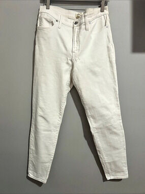 Madewell 9" High-Rise Skinny Jeans in Pure White Jeans Pure White Waist 31